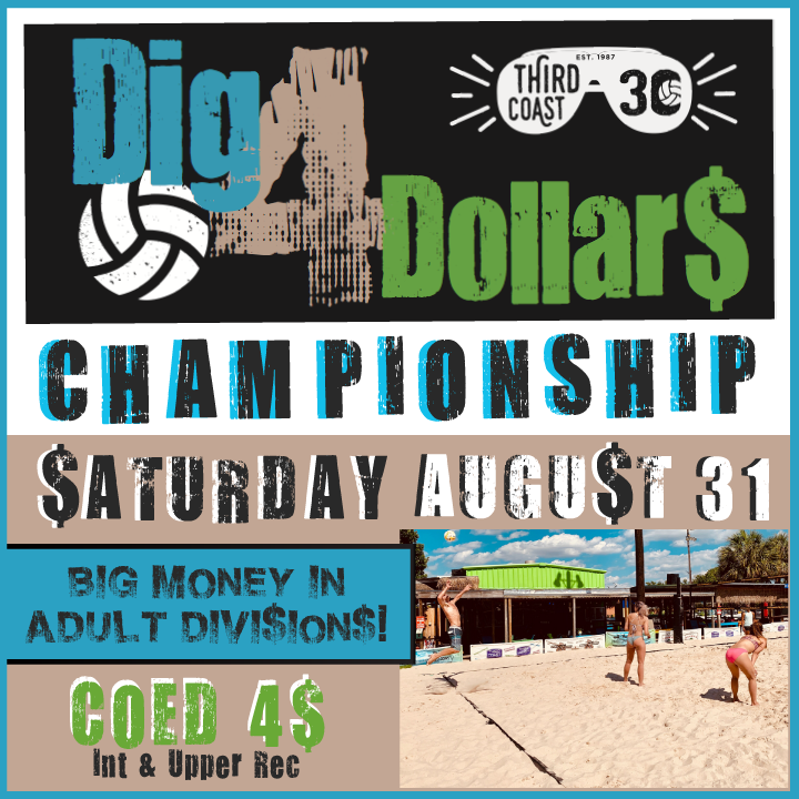 Dig 4 Dollar Coed 4s Tournament Series Third Coast Volleyball 4565