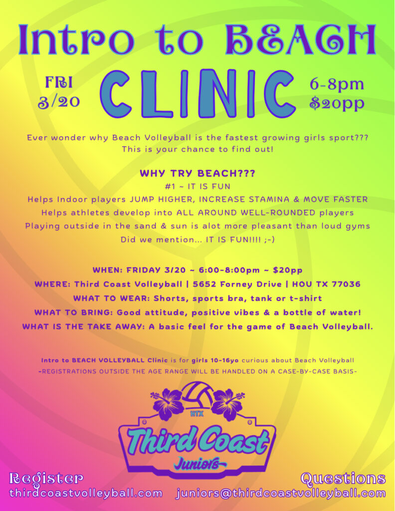 Intro to Beach Volleyball Clinic